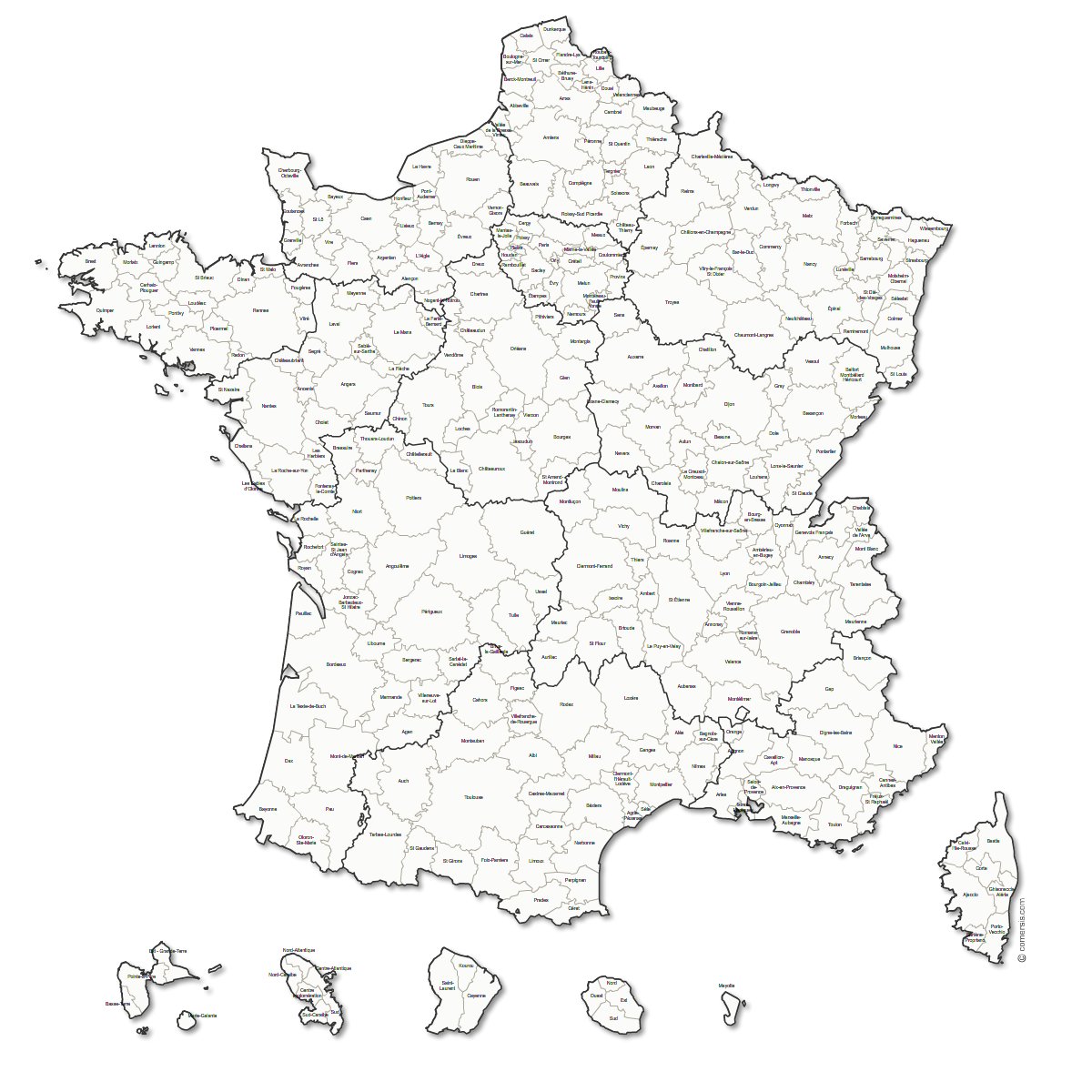 Zones d'emploi de France